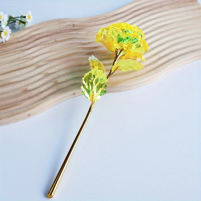 EverGlow Luxe™ Golden Rose Bouquet – 10 Radiant Stems of Timeless Beauty