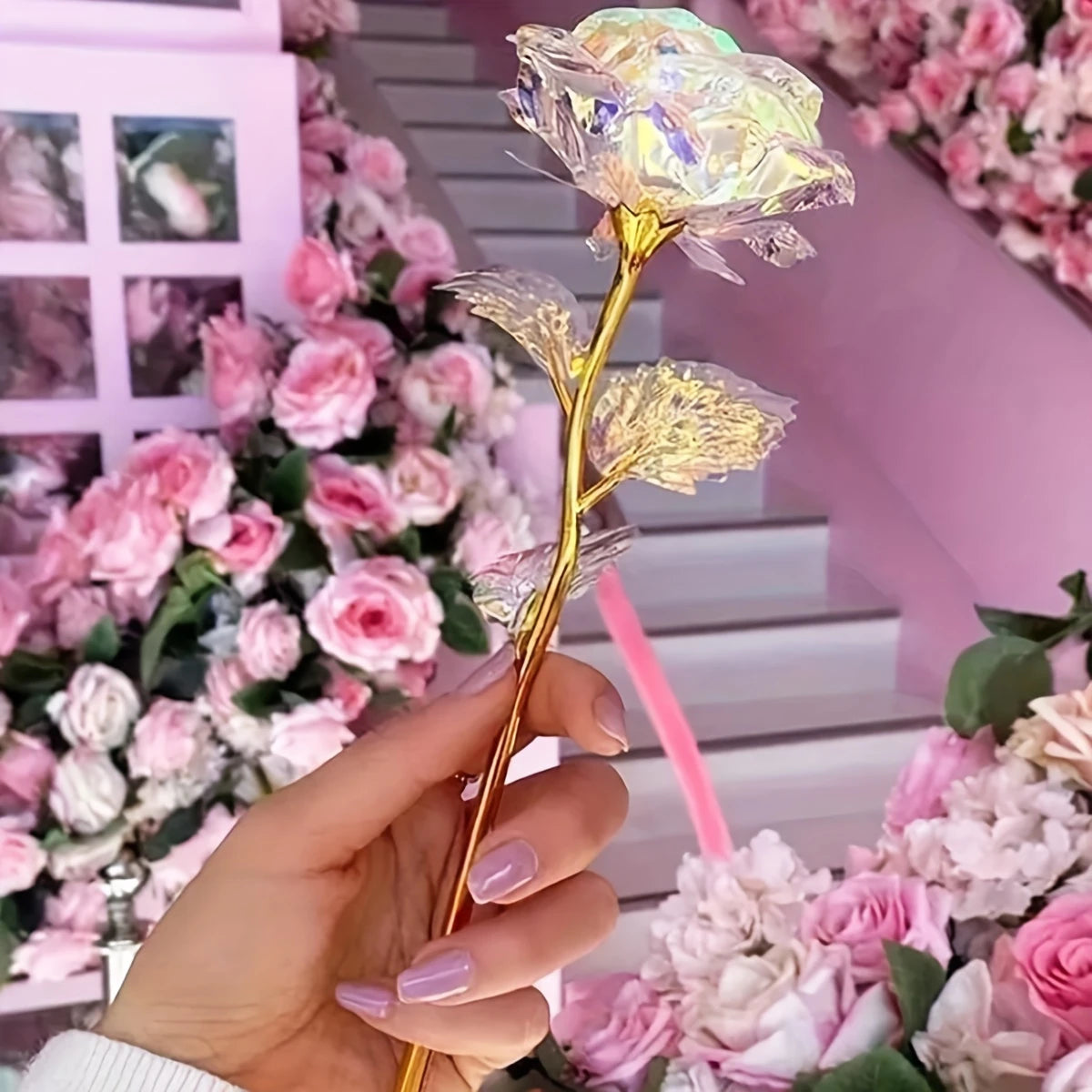 EverGlow Luxe™ Golden Rose Bouquet – 10 Radiant Stems of Timeless Beauty