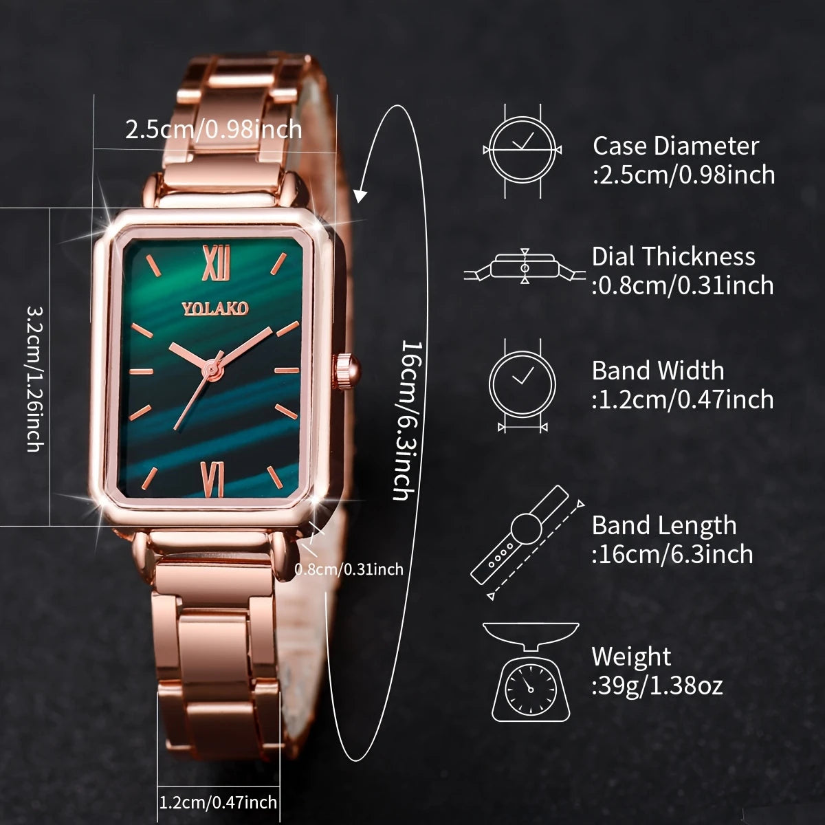 Soft Glam – 5-Piece Luxury Watch & Bracelet Set