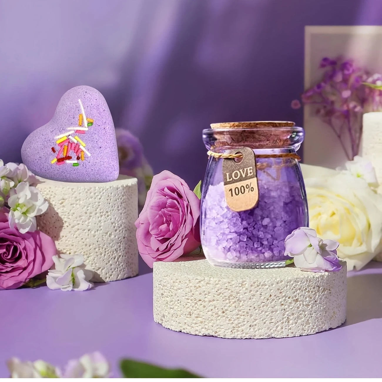 💝 Luxurious Spa Gift Set for Women – Himalayan Salts, Aromatherapy Candle & More – Elegant Relaxation Kit for Birthdays, Mother’s Day & Special Occasions
