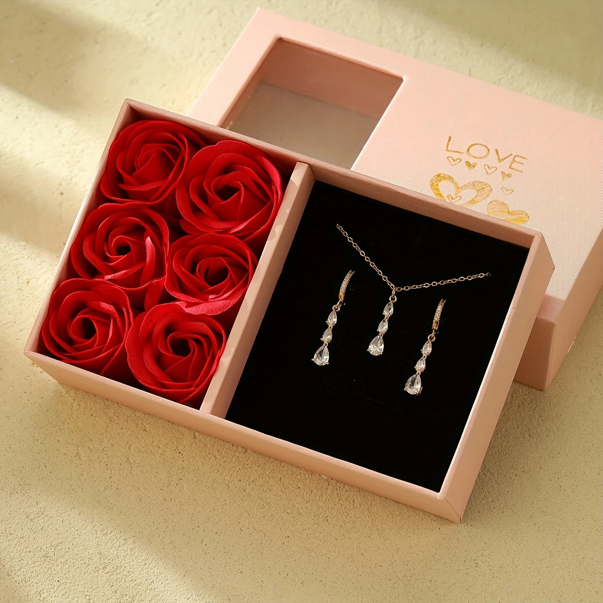 Luxe Teardrop Set – Zirconia Necklace & Earrings in Gift Box