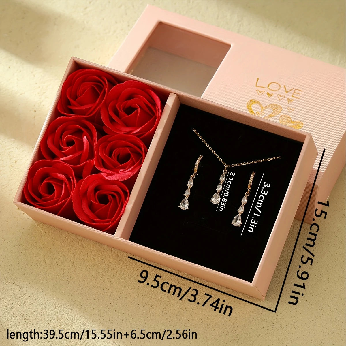 Luxe Teardrop Set – Zirconia Necklace & Earrings in Gift Box