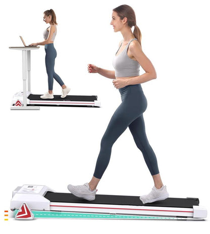 Walking Pad with Incline under Desk Treadmill, Portable Compact Installation-Free Treadmills for Home Office with 265Lbs Capacity, Small Jogging Machine with Remote Control