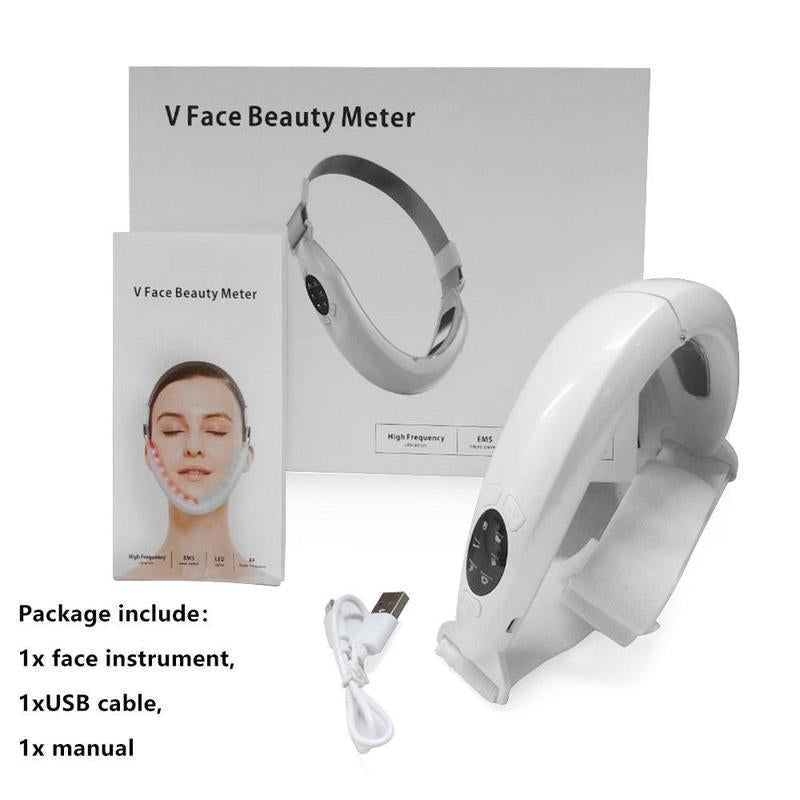 Face Lifter V Beauty Meter Face Lifting Belt 5 Modes Face Slimming Massager Facial Beauty Instrument