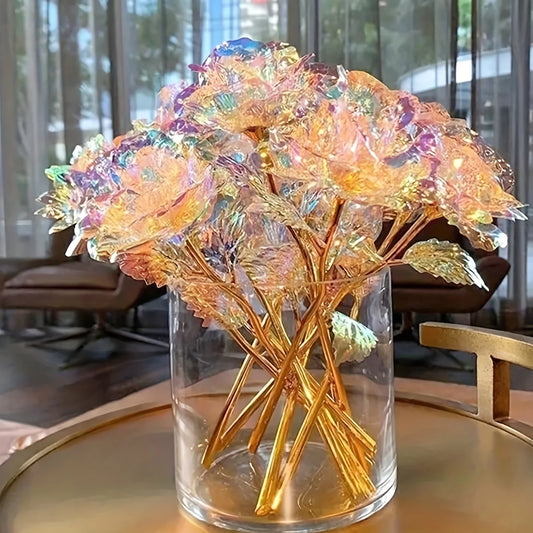 EverGlow Luxe™ Golden Rose Bouquet – 10 Radiant Stems of Timeless Beauty