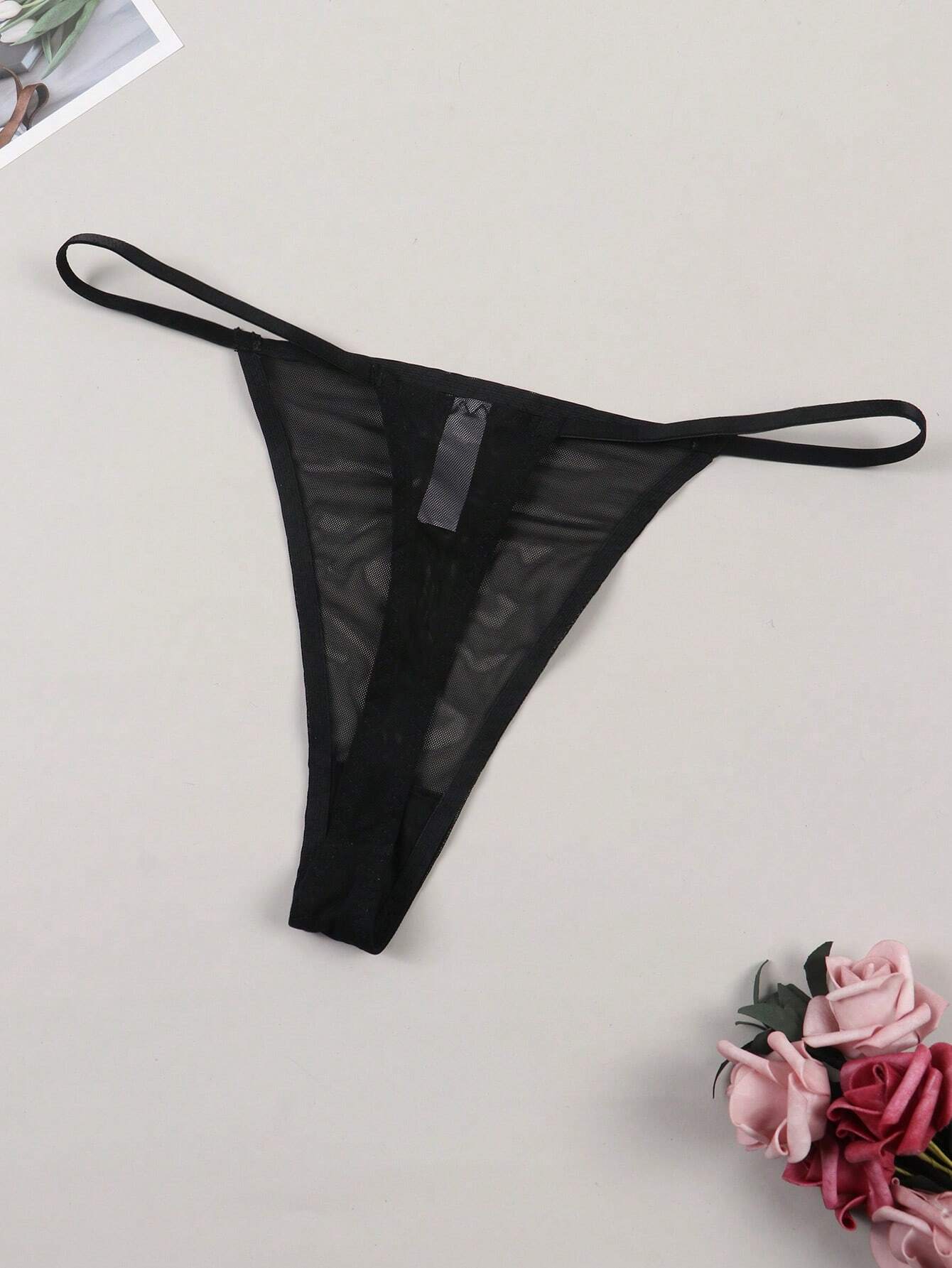 "I love My Husband" Mesh Breathable Thong Underwear 