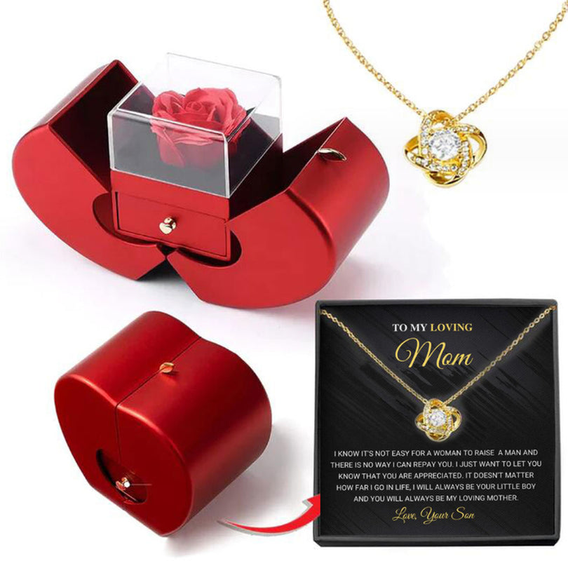  Jewelry Box and Necklace with Eternal Rose 