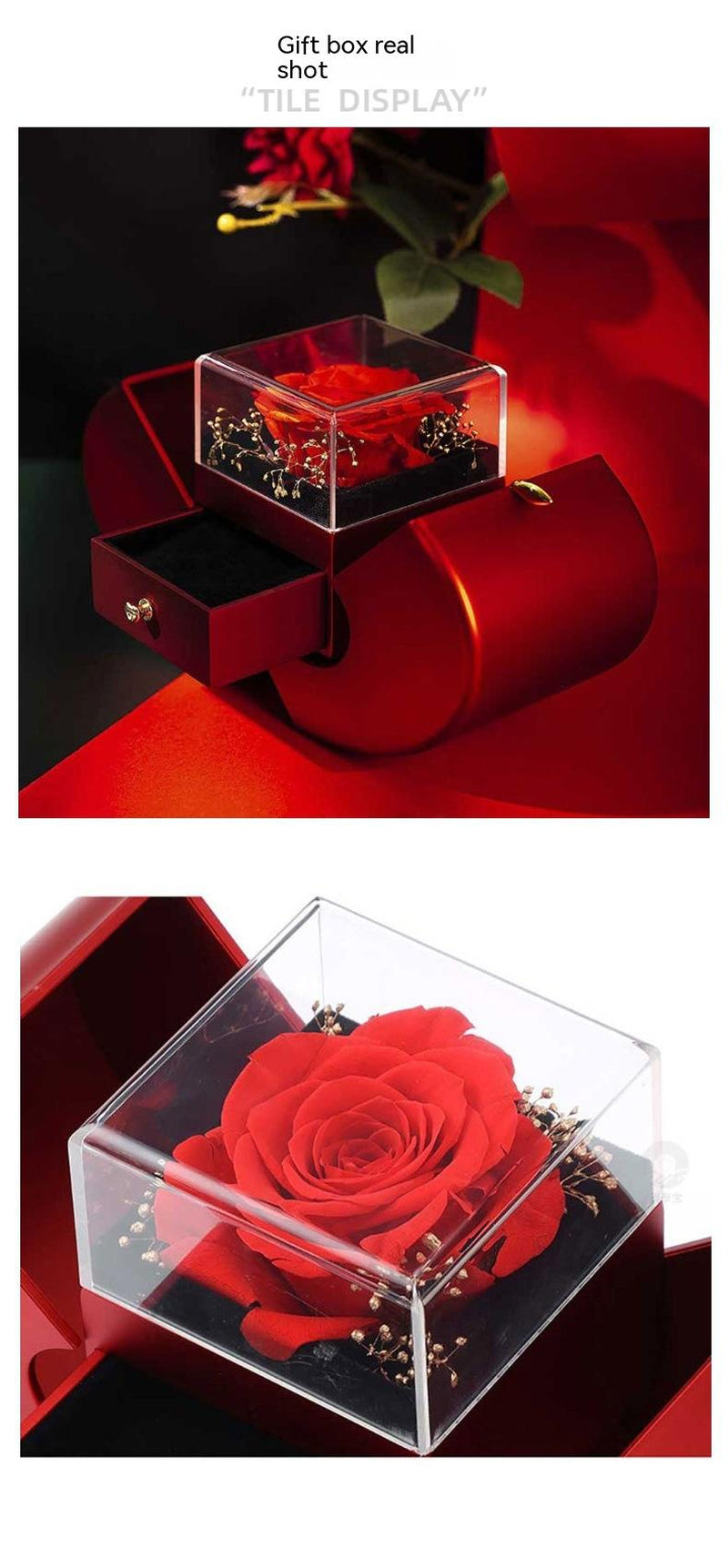  Jewelry Box and Necklace with Eternal Rose 