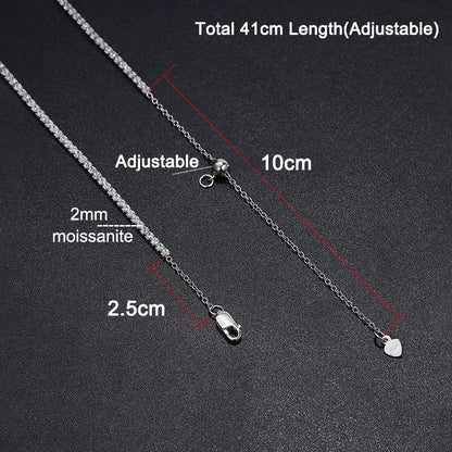 Moissanite Tennis Necklace