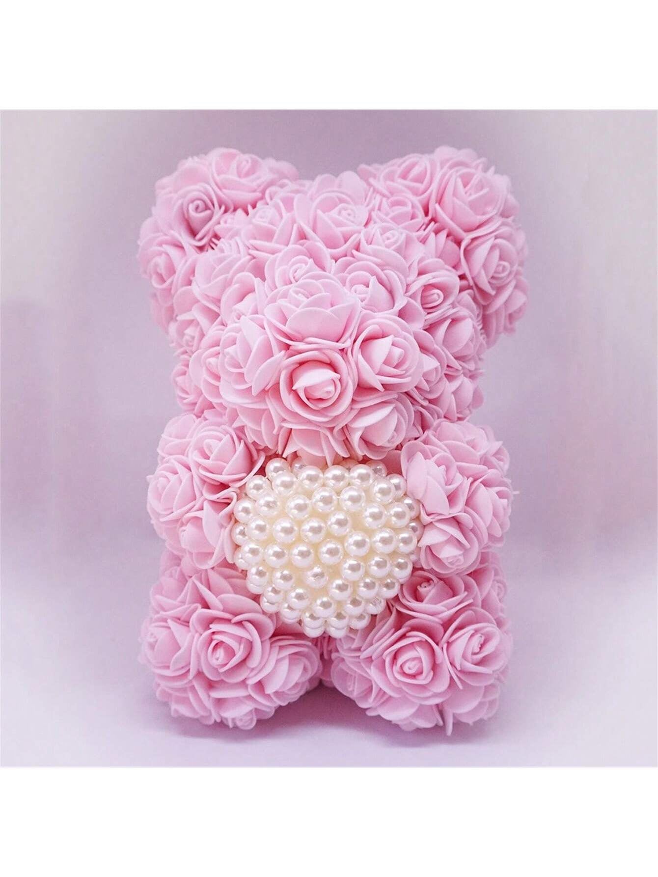 Luxury Rose Bear with Pearls