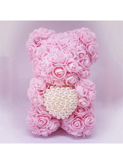 Luxury Rose Bear with Pearls