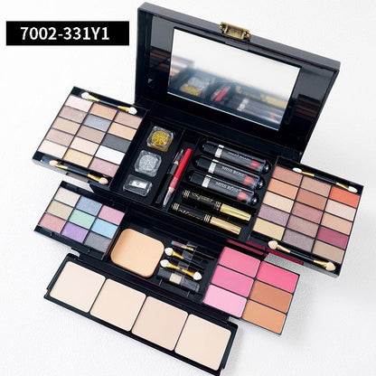 Multi-Functional Travel Makeup Palette, 1 Box Makeup Palette with Mirror, Makeup Set for Women & Girls, Cosmetic Gift for Holiday