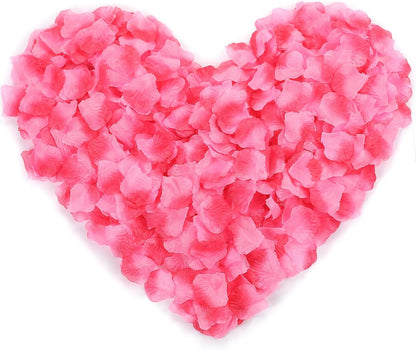 3000 PCS Silk Rose Petals Artificial Flower Petals for Romantic Night Wedding Party Flower Decoration Valentine Day (Rose Pink, 3000 Pcs)