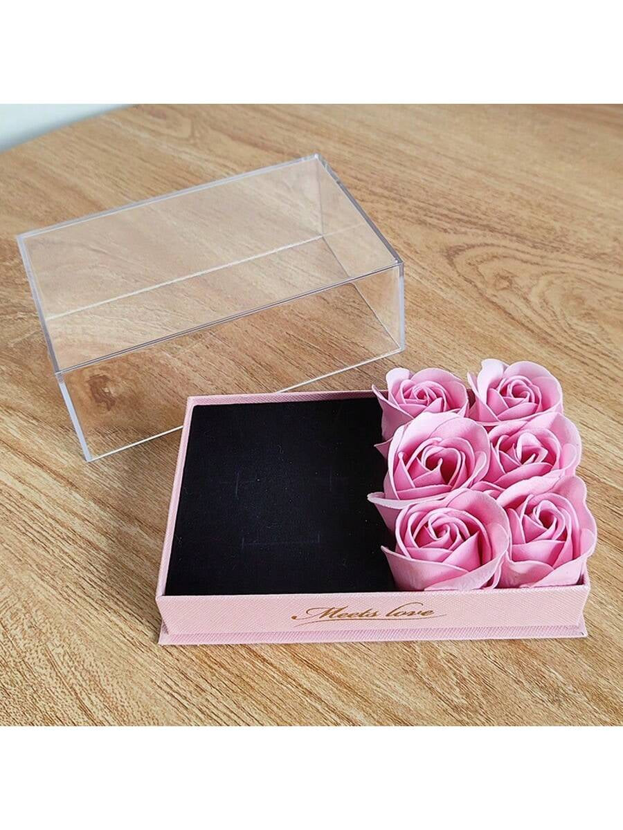 Preserved Real Rose Flower Jewelry Box