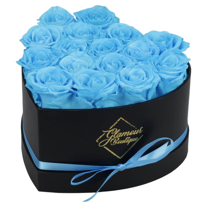 27-Piece Forever Flowers Heart Shape Box - Preserved Roses, Immortal Roses That Last a Year - Eternal Rose Preserved Flowers for Delivery Prime Mothers Day & Valentines Day - Pink