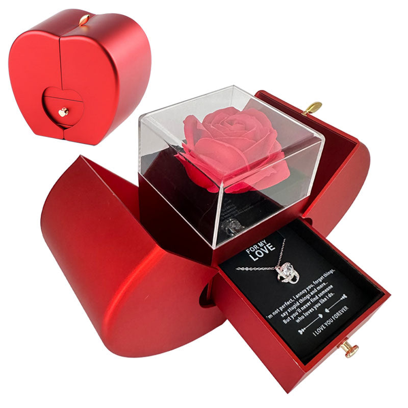  Jewelry Box and Necklace with Eternal Rose 