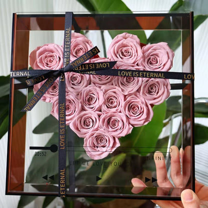 Eternal Preserved Real Rose in Acrylic Box