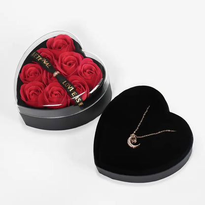 “100‑Languages of Love” ™ Rose Necklace Gift Set