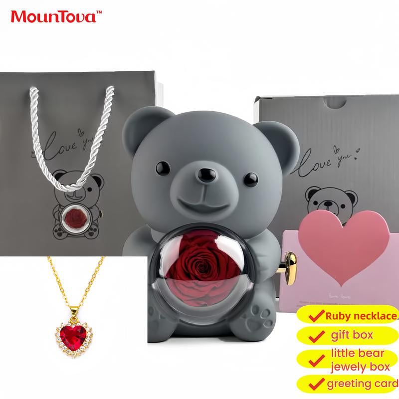  Romantic Rose Gift Box with I Love You Necklace