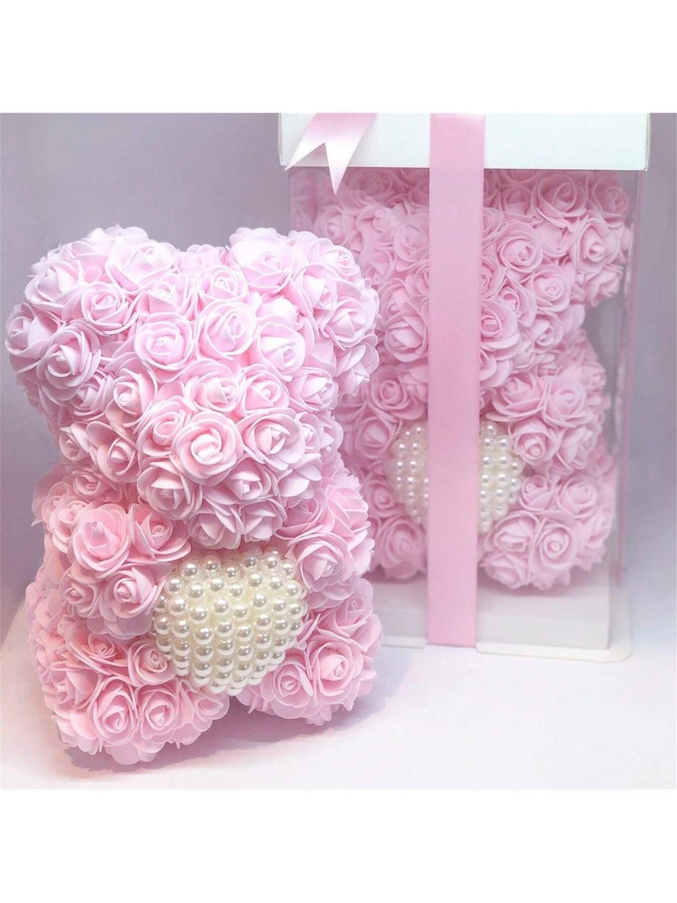 Luxury Rose Bear with Pearls