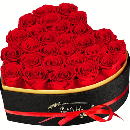 “27 Eternal Roses”™ – Heart-Shaped Luxury Gift Box