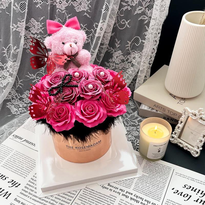 Forever Rose Bouquet & Bear