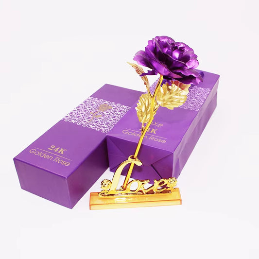 24K Gold Rose with Box