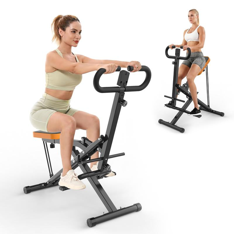 Home Squat Machine with Adjustable Resistance Bands, Rodeocore Exercise Equipment for Glutes, Thighs, and Core, Foldable Design, 330lbs Capacity, Ideal for Ab and Leg Press,