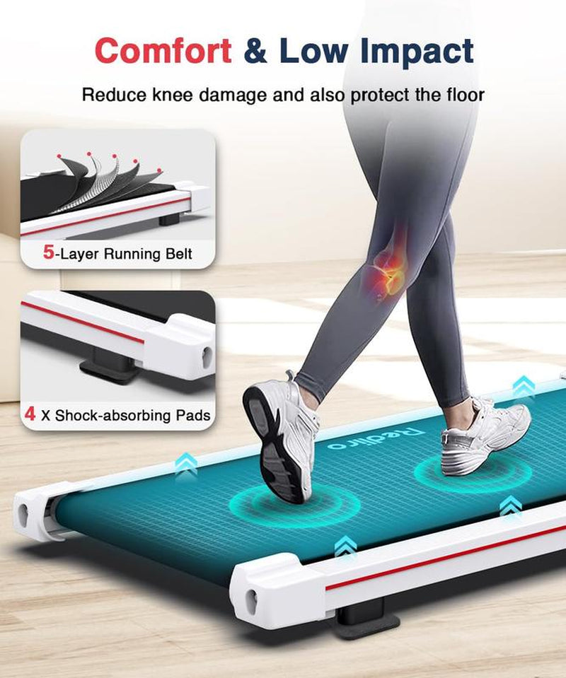 Walking Pad with Incline under Desk Treadmill, Portable Compact Installation-Free Treadmills for Home Office with 265Lbs Capacity, Small Jogging Machine with Remote Control