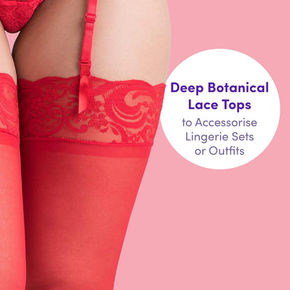 Luxy Red Lace Stockings