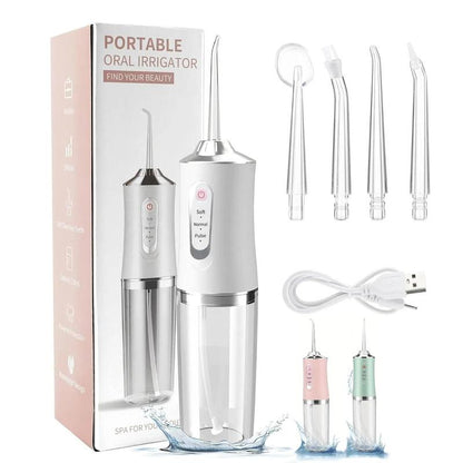 Rechargeable Electric Water Flosser, 1 Box Portable Oral Irrigator with 4 Nozzles