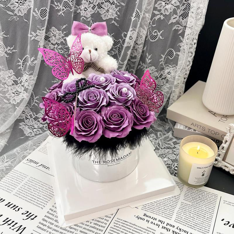 Forever Rose Bouquet & Bear