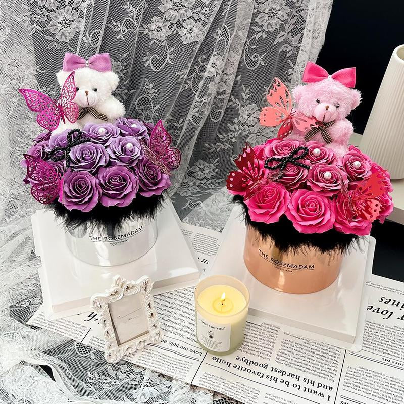 Forever Rose Bouquet & Bear