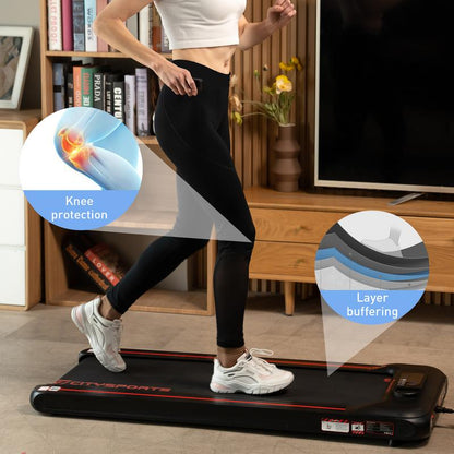 Ultra Quiet & Thin under Desk Treadmill with LED Display,Home/Office Workout Equipment,Portable and Durable Walking Pad with APP, Easy to Move and Store,Speed Settings, Remote Control,Compact