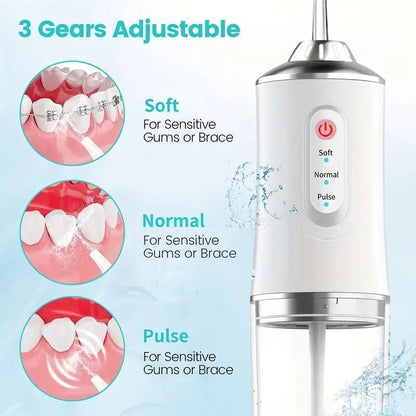 Rechargeable Electric Water Flosser, 1 Box Portable Oral Irrigator with 4 Nozzles