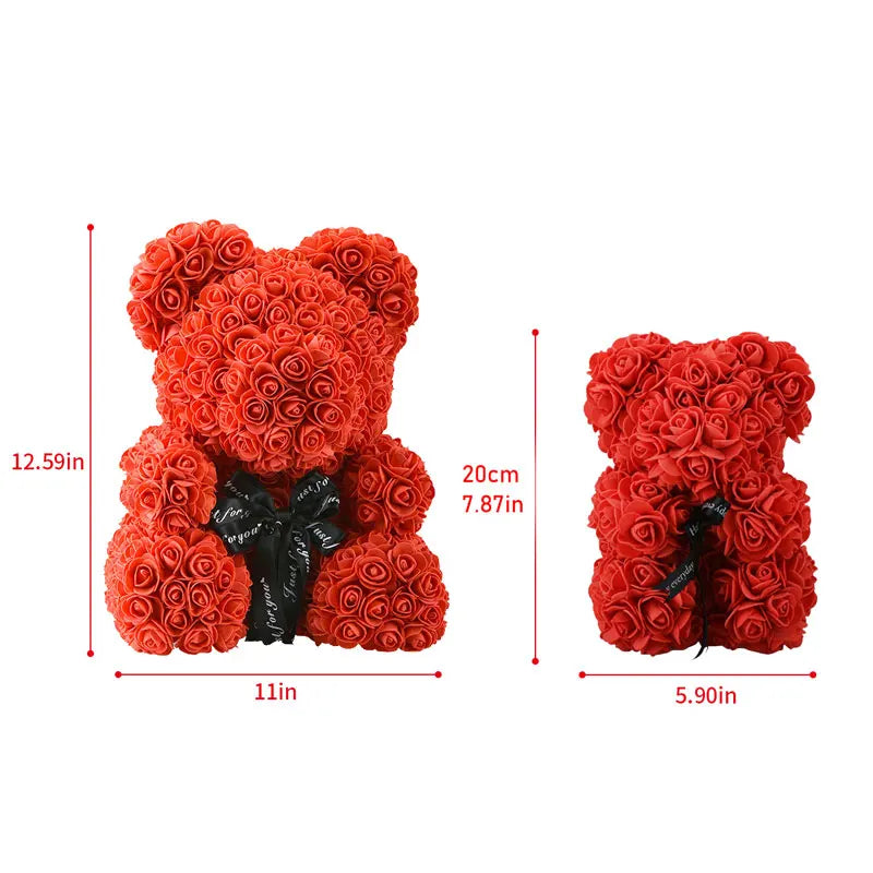 Luxury Rose Teddy Bear 25cm (all colors)