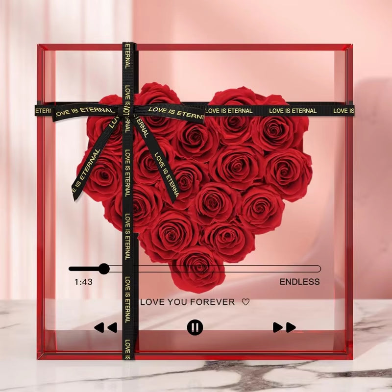 Eternal Preserved Real Rose in Acrylic Box