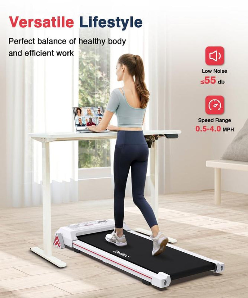 Walking Pad with Incline under Desk Treadmill, Portable Compact Installation-Free Treadmills for Home Office with 265Lbs Capacity, Small Jogging Machine with Remote Control