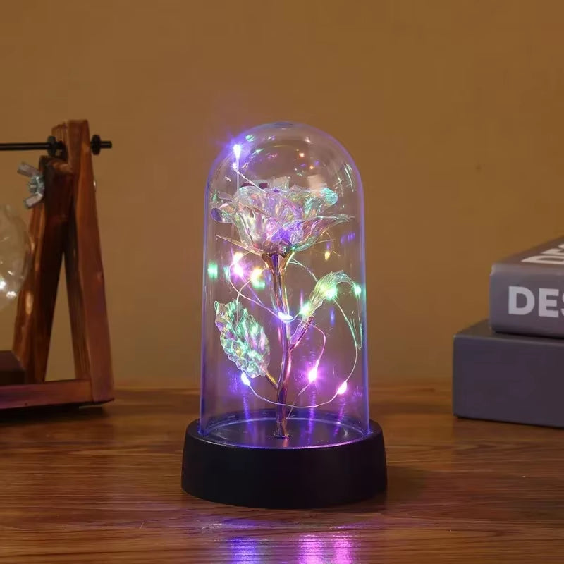 Eternal Rose LED Light Foil in Glass 