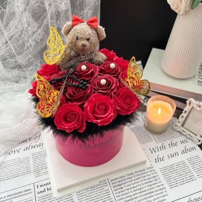 Forever Rose Bouquet & Bear