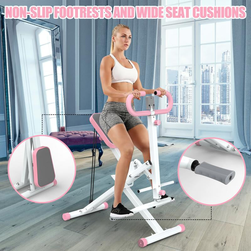 Home Squat Machine with Adjustable Resistance Bands, Rodeocore Exercise Equipment for Glutes, Thighs, and Core, Foldable Design, 330lbs Capacity, Ideal for Ab and Leg Press,