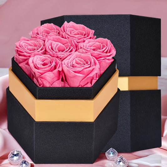 EverGlow™ Elegant Preserved Rose Gift Box – Lasts Up to 3 Years
