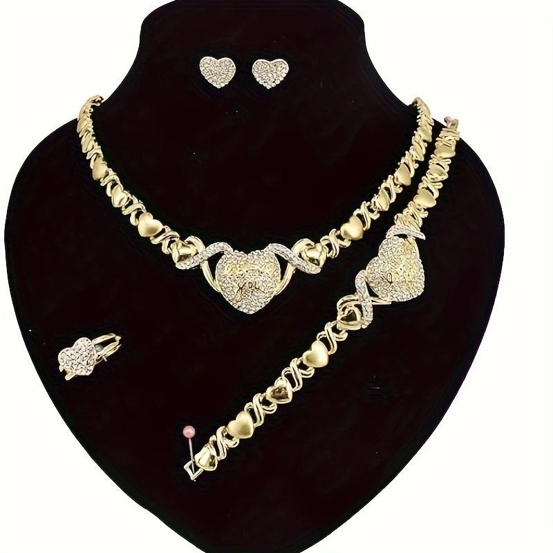 African Elegance – 4PC Luxury Gold Jewelry Set