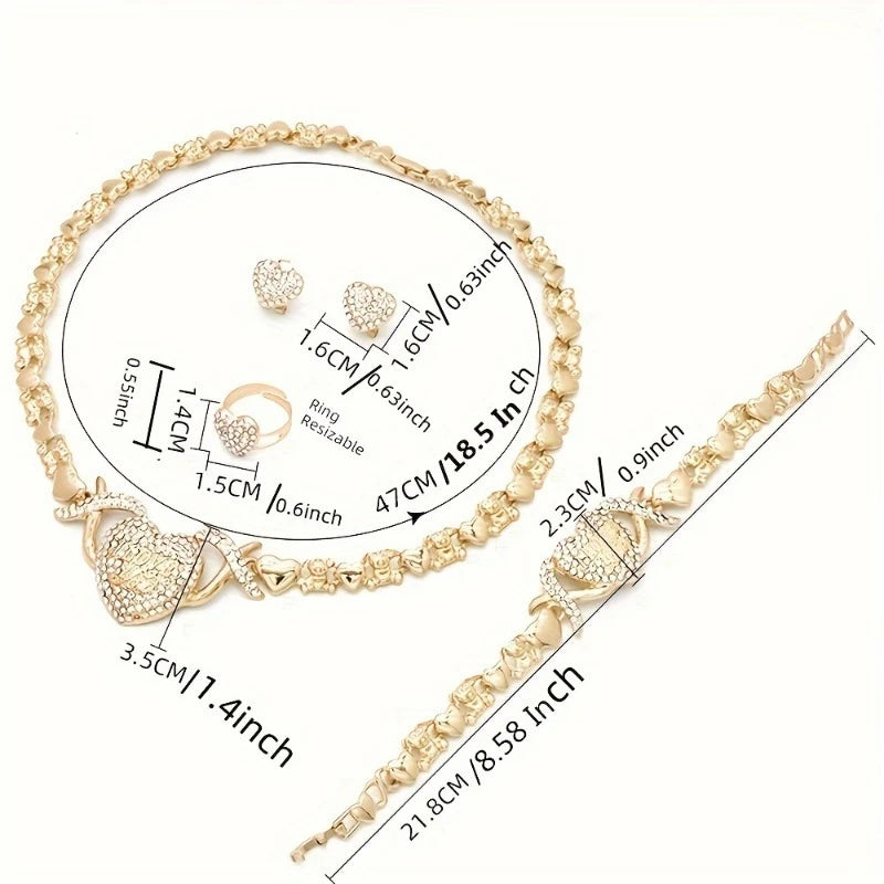 African Elegance – 4PC Luxury Gold Jewelry Set