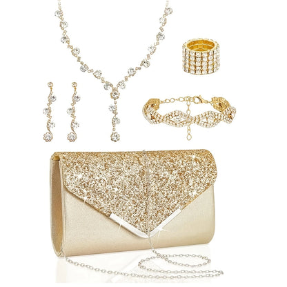 Glam Night 5-Piece Jewelry & Clutch Gift Set