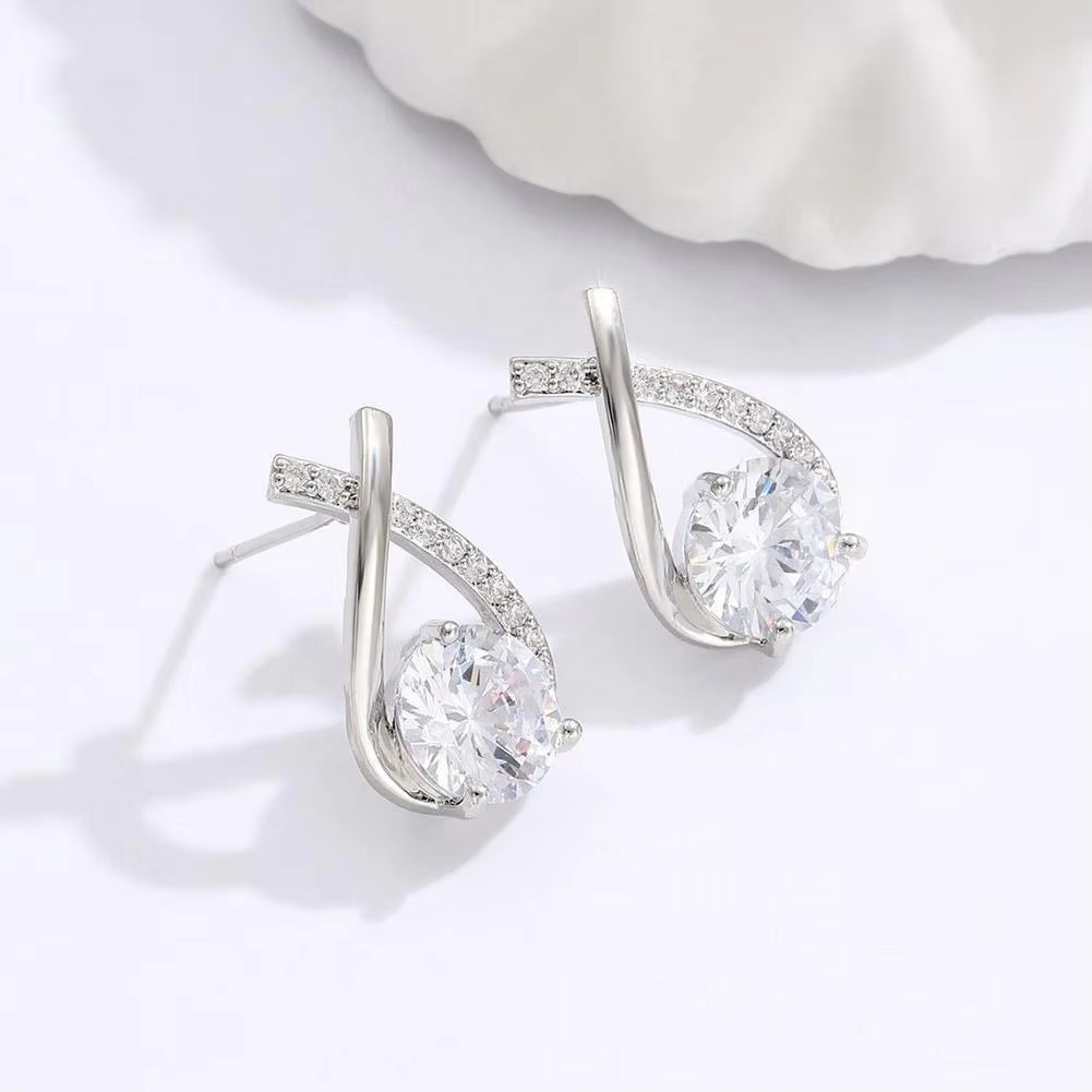 Fashion Cross Stud Earrings 