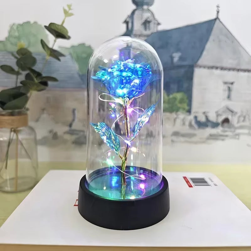 Eternal Rose LED Light Foil in Glass 