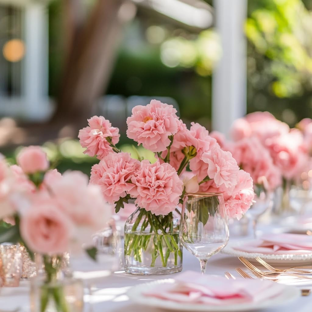 100 Pink Carnations- Beautiful Fresh Flowers (OM)