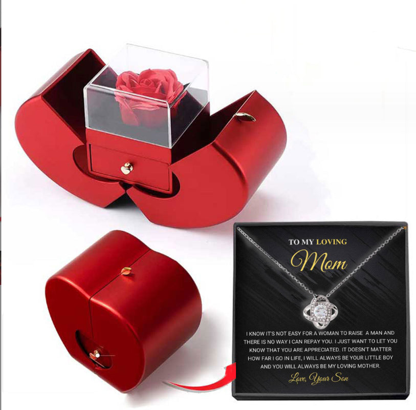  Jewelry Box and Necklace with Eternal Rose 