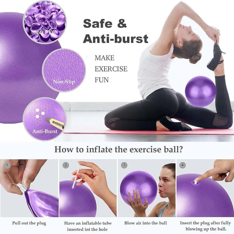 Pilates Ring Circle Set 13 Pcs Pilates Equipment Accessories for Home Workouts Includes 9.8" Pilates Ball 12" Magic Circle Yoga Ring and Resistance Bands for Women Pilates Ring and Ball Set Gift